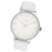 Oozoo Damen Armbanduhr Timepieces Analog Leder weiß UOC10040