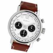 Oozoo Herren Armbanduhr Timepieces Analog Textil braun UOC10060