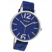 Oozoo Damen Armbanduhr Timepieces Analog Leder blau schwarz UOC10195
