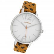 Oozoo Damen Armbanduhr Timepieces Analog Leder dunkelgelb schwarz UOC10196