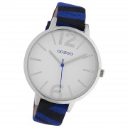 Oozoo Damen Armbanduhr Timepieces Analog Leder blau schwarz UOC10201