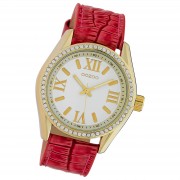 Oozoo Damen Armbanduhr Timepieces Analog Leder pink UOC10227