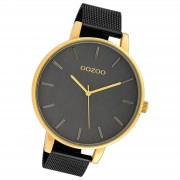 Oozoo Damen Armbanduhr Timepieces Analog Metall schwarz UOC10233