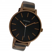 Oozoo Damen Armbanduhr Timepieces Analog Leder braun schwarz UOC10242