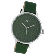 Oozoo Damen Armbanduhr Timepieces Analog Leder grün UOC10249