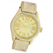 Oozoo Damen Armbanduhr Timepieces Analog Leder gold UOC10269