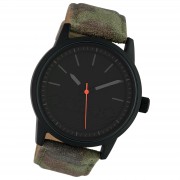 Oozoo Damen Armbanduhr Timepieces Analog Leder grün camouflage UOC10307