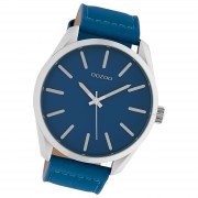 Oozoo Unisex Armbanduhr Timepieces Analog Leder blau UOC10321