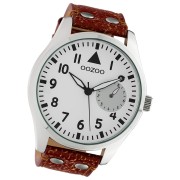 Oozoo Unisex Armbanduhr Timepieces Analog Leder braun UOC10325