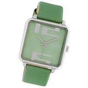 Oozoo Damen Armbanduhr Timepieces Analog Leder grün UOC10362