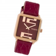 Oozoo Damen Armbanduhr Timepieces Analog Leder rot UOC10368