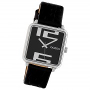Oozoo Damen Armbanduhr Timepieces Analog Leder schwarz UOC10369