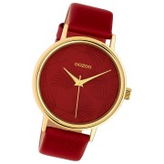 Oozoo Damen Armbanduhr Timepieces C10393 Quarz Leder weinrot UOC10393