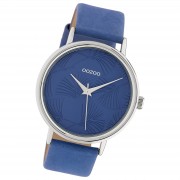 Oozoo Damen Armbanduhr Timepieces Analog Leder blau UOC10394