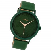 Oozoo Damen Armbanduhr Timepieces Analog Leder grün UOC10398