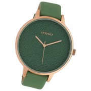 Oozoo Damen Armbanduhr Timepieces Analog Leder grün UOC10407