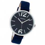 Oozoo Damen Armbanduhr Timepieces Analog Leder dunkelblau UOC10437