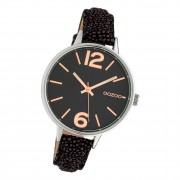 Oozoo Damen Armbanduhr Timepieces C10459 Analog Leder schwarz braun UOC10459