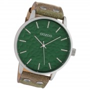 Oozoo Herren Armbanduhr Timepieces Analog Leder camouflage UOC10460