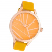 Oozoo Damen Armbanduhr Timepieces Analog Leder gelb UOC10465