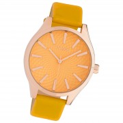 Oozoo Damen Armbanduhr Timepieces Analog Leder gelb UOC10466