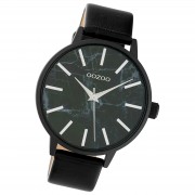 Oozoo Unisex Armbanduhr Timepieces Analog Leder schwarz UOC10469