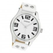 Oozoo Damen Armbanduhr Timepieces C1050 Analog Leder weiß UOC1050A