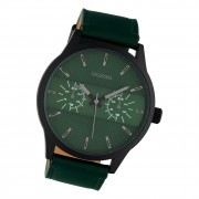 Oozoo Herren Armbanduhr Timepieces C10537 Analog Leder grün UOC10537