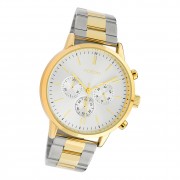 Oozoo Herren Armbanduhr Timepieces C10547 Analog Edelstahl gold silber UOC10547