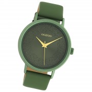 Oozoo Damen Armbanduhr Timepieces Analog Leder grün UOC10582