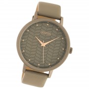 Oozoo Damen Armbanduhr Timepieces Analog Leder taupe hellbraun UOC10657