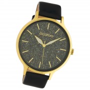 Oozoo Damen Armbanduhr Timepieces Analog Leder schwarz UOC10664