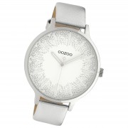 Oozoo Damen Armbanduhr Timepieces Analog Leder silber UOC10678