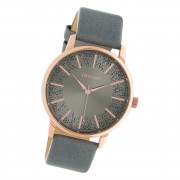 Oozoo Damen Armbanduhr Timepieces C10718 Analog Leder blaugrau UOC10718