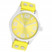 Oozoo Damen Armbanduhr Timepieces Analog Leder gelb UOC1071A