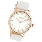 Oozoo Damen Armbanduhr Timepieces Analog Leder weiß UOC10725