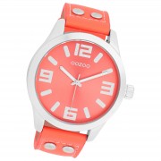 Oozoo Damen Armbanduhr Timepieces Analog Leder orange rot UOC1073A