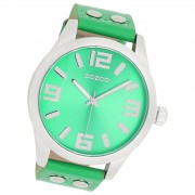 Oozoo Damen Armbanduhr Timepieces Analog Leder grün UOC1077A