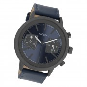 Oozoo Herren Armbanduhr Timepieces C10807 Analog Leder dunkelblau UOC10807