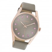 Oozoo Damen Armbanduhr Timepieces C10817 Analog Leder grau UOC10817