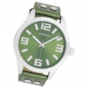 Oozoo Damen Armbanduhr Timepieces Analog Leder grün UOC1081A
