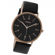 Oozoo Damen Armbanduhr Timepieces Analog Leder schwarz UOC10824