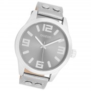 Oozoo Damen Armbanduhr Timepieces Analog Leder silber UOC1082A