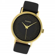 Oozoo Damen Armbanduhr Timepieces Analog Leder schwarz UOC10837