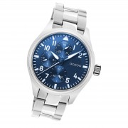 Oozoo Herren silber Timepieces UOC10956 C10956 Edelstahl Analog Armbanduhr