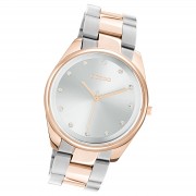 Oozoo Damen Armbanduhr Timepieces C10964 Analog Edelstahl silber-rosé UOC10964