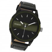 Oozoo Herren Armbanduhr Timepieces C11002 Analog Leder schwarz UOC11002