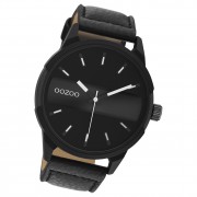 Oozoo Herren Armbanduhr Timepieces C11004 Analog Leder schwarz UOC11004