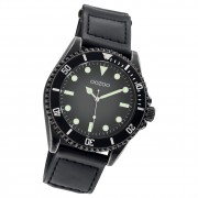 Oozoo Herren Armbanduhr Timepieces C11012 Analog Leder schwarz UOC11012