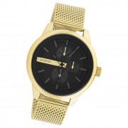 Oozoo Herren Armbanduhr Timepieces C11017 Analog Metall Mesh gold UOC11017